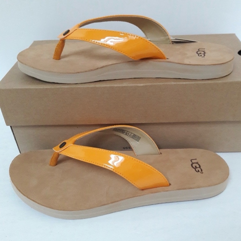 UGG Orange creamsicle Flip Flops Size 9